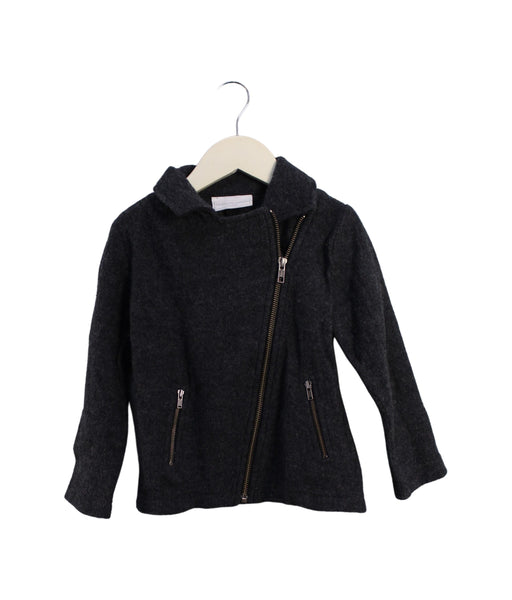 A Navy Lightweight Jackets from The Little White Company in size 3T for girl. (Front View)