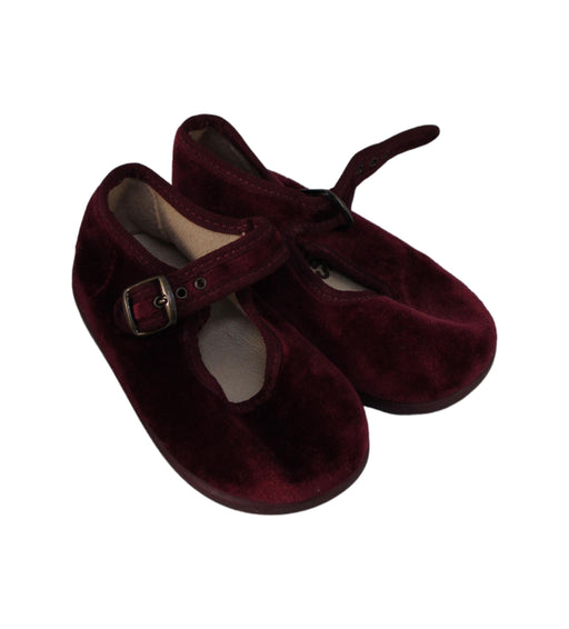 A Burgundy Flats from Pisamonas in size 18-24M for girl. (Front View)