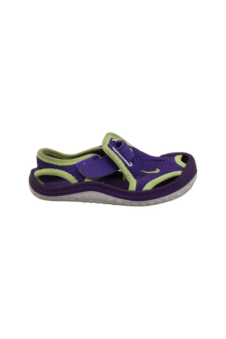A Purple Sandals from Nike in size 12-18M for girl. (Back View)