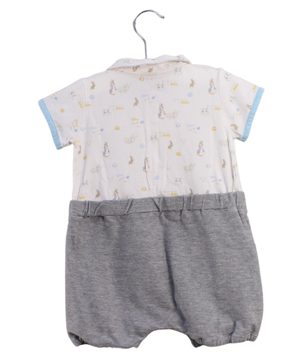 A Grey Short Sleeve Rompers from Peter Rabbit in size 6-12M for boy. (Back View)