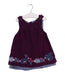 A Purple Sleeveless Dresses from Jojo Maman Bébé in size 6-12M for girl. (Front View)
