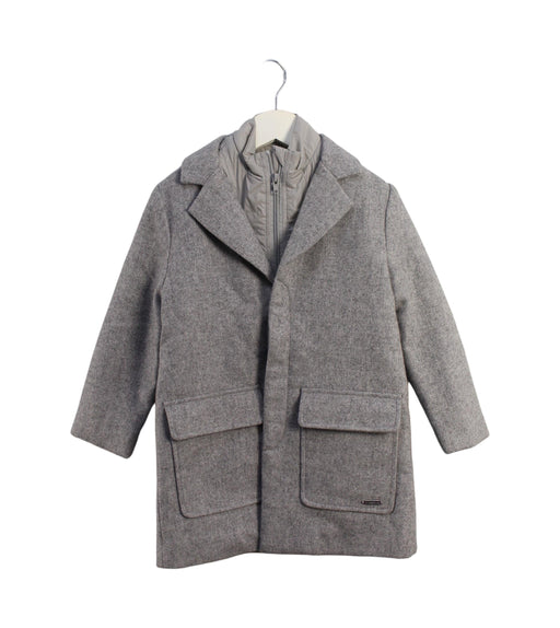 A Grey Coats from Chickeeduck in size 4T for boy. (Front View)