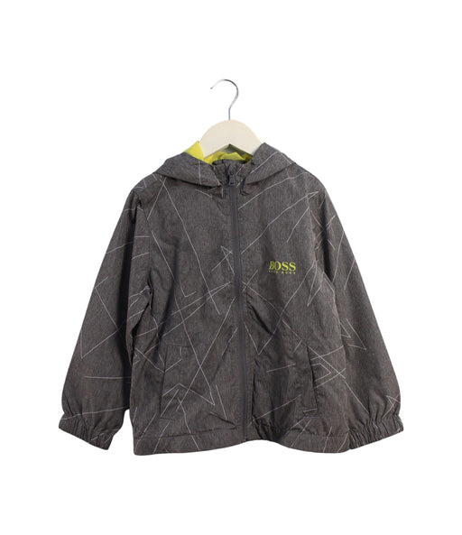 A Grey Lightweight Jackets from Boss in size 6T for boy. (Front View)