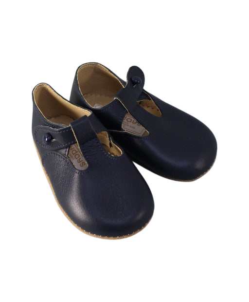 A Navy Flats from Early Days in size 12-18M for girl. (Front View)