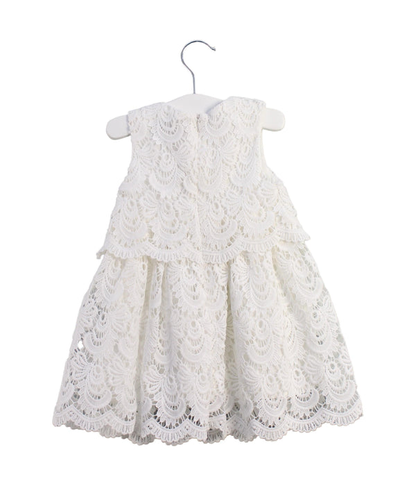 A White Sleeveless Dresses from Chickeeduck in size 18-24M for girl. (Back View)