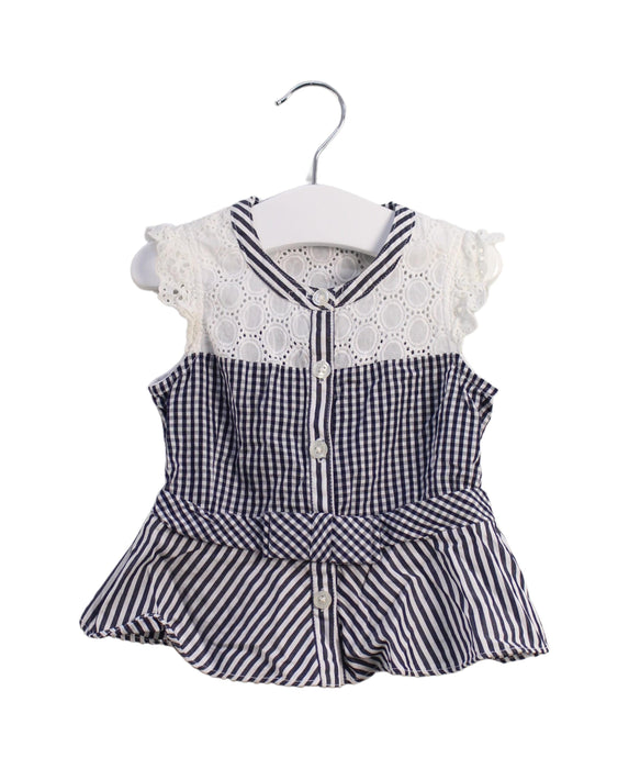 A Navy Short Sleeve Tops from Nicholas & Bears in size 6-12M for girl. (Front View)