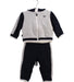 A Navy Pants Sets from Armani in size 3-6M for boy. (Front View)