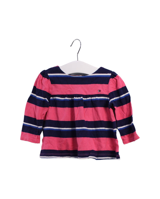 A Pink Long Sleeve Tops from Tommy Hilfiger in size 6-12M for girl. (Front View)