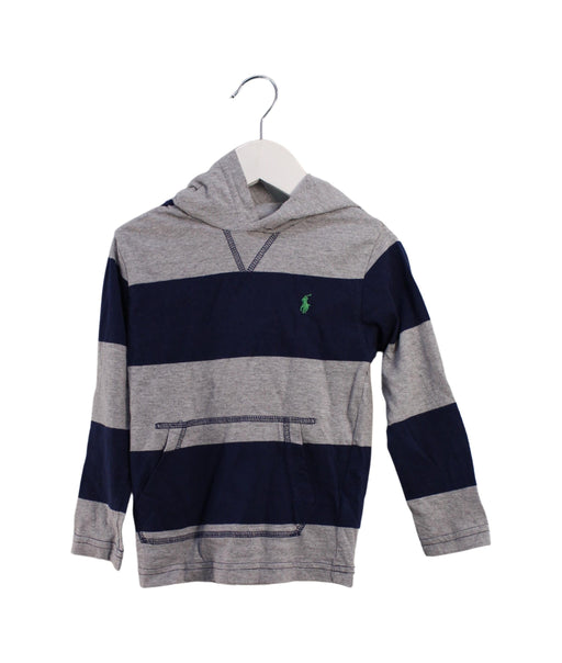 A Grey Hooded Sweatshirts from Polo Ralph Lauren in size 3T for boy. (Front View)