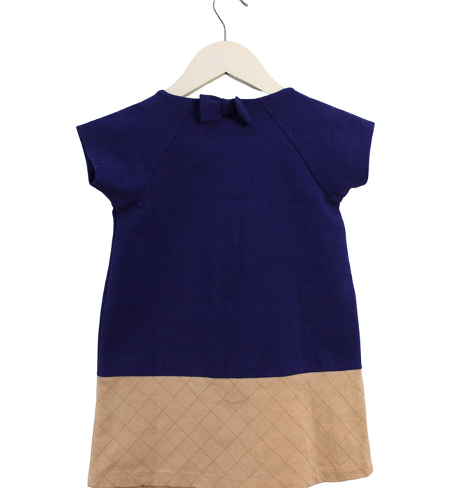 A Blue Short Sleeve Dresses from Janie & Jack in size 3T for girl. (Back View)