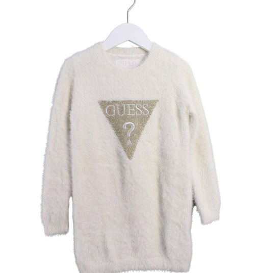 A White Knit Sweaters from Guess in size 5T for girl. (Front View)