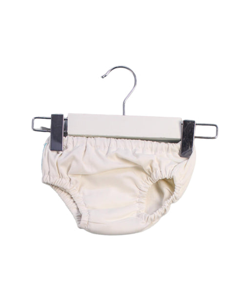 A White Swim Diapers from Charlie Banana in size O/S for neutral. (Front View)