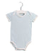 A Blue Short Sleeve Bodysuits from Kisette in size 3-6M for neutral. (Front View)