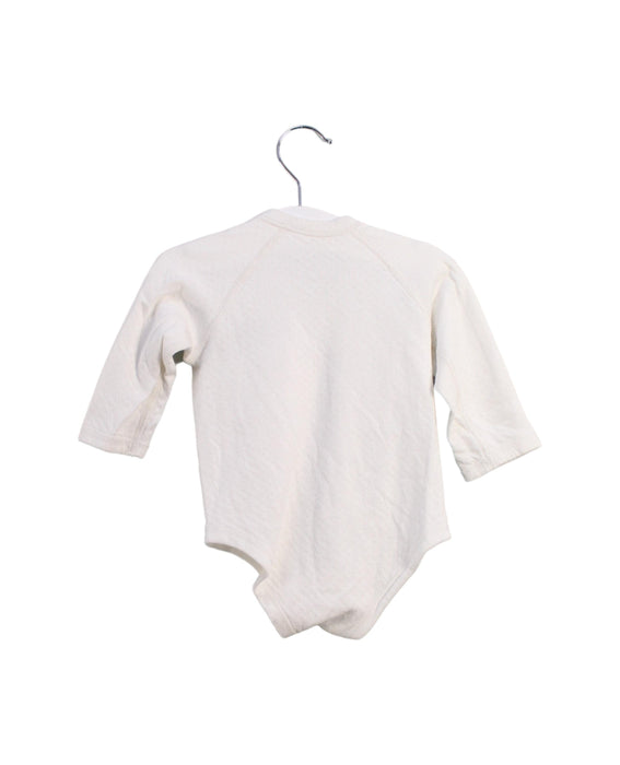 A White Long Sleeve Bodysuits from Mides in size 3-6M for neutral. (Back View)