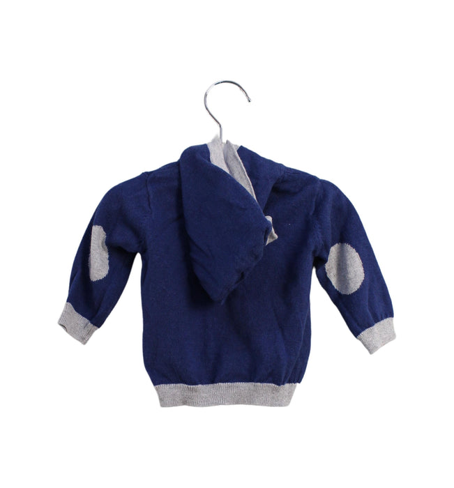 A Blue Cardigans from Jacadi in size 3-6M for boy. (Back View)