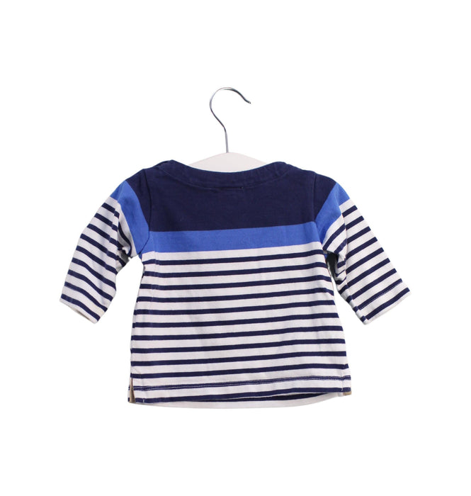 A Blue Long Sleeve Tops from Jacadi in size 3-6M for boy. (Back View)