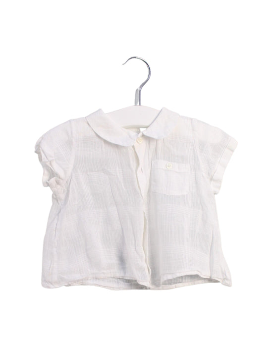 A White Short Sleeve Tops from Marie Chantal in size 3-6M for girl. (Front View)