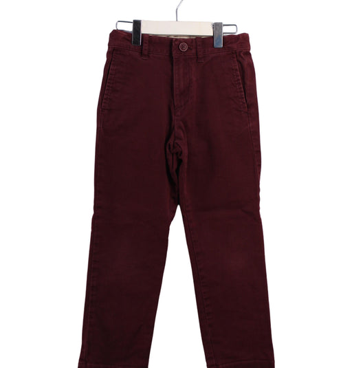 A Red Casual Pants from Crewcuts in size 6T for boy. (Front View)