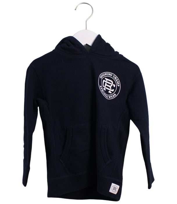 A Navy Hooded Sweatshirts from Reigning Champ in size 4T for boy. (Front View)