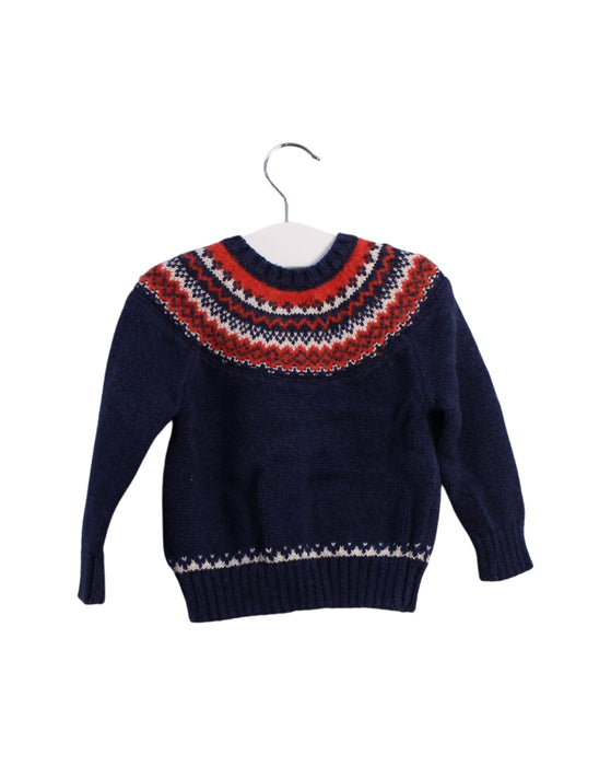 A Navy Knit Sweaters from Ralph Lauren in size 12-18M for boy. (Back View)