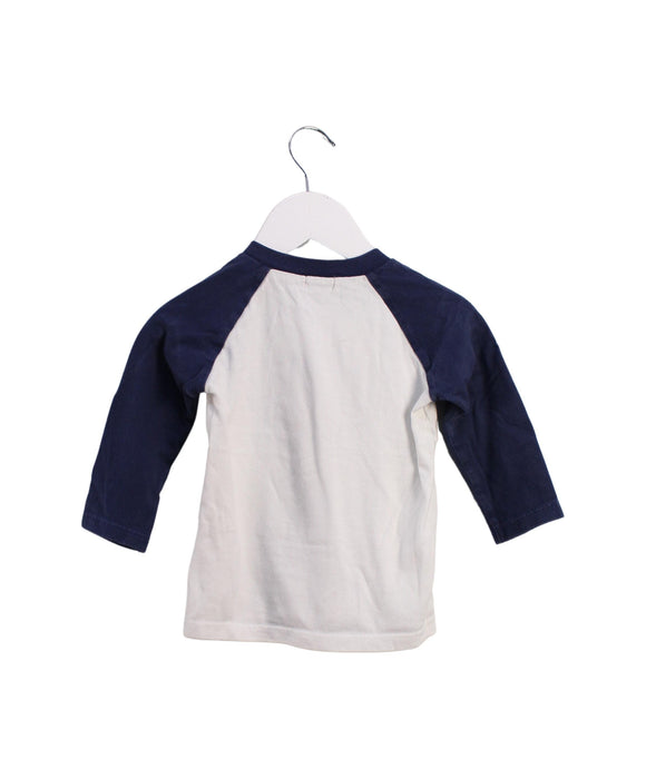 A White Long Sleeve Tops from Miki House in size 12-18M for boy. (Back View)