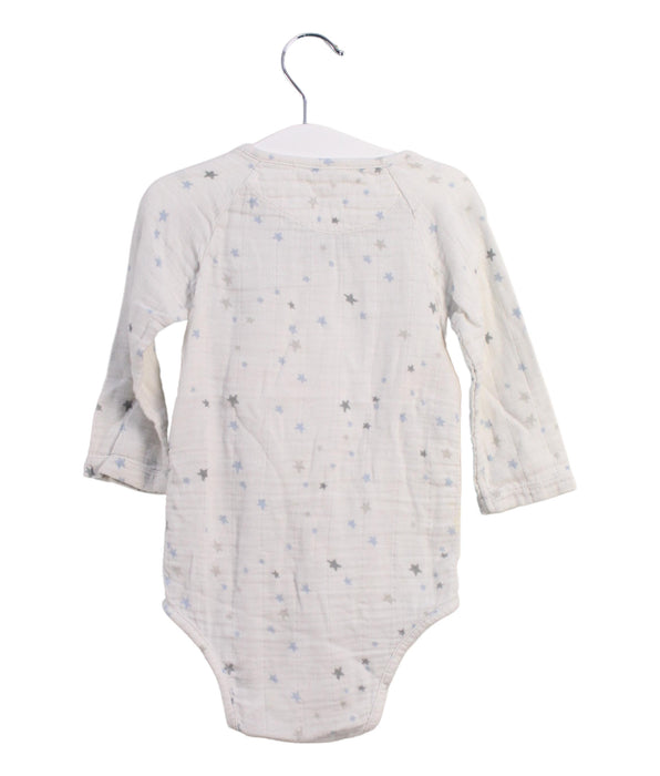 A White Long Sleeve Bodysuits from Aden & Anais in size 6-12M for neutral. (Back View)