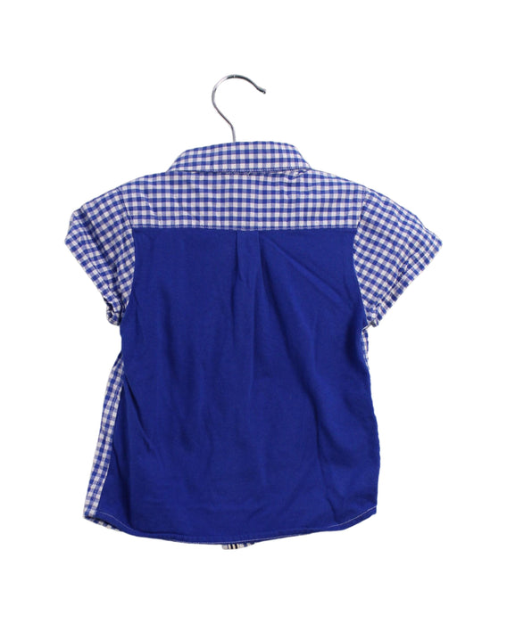 A Blue Shirts from Petit Bateau in size 6-12M for boy. (Back View)