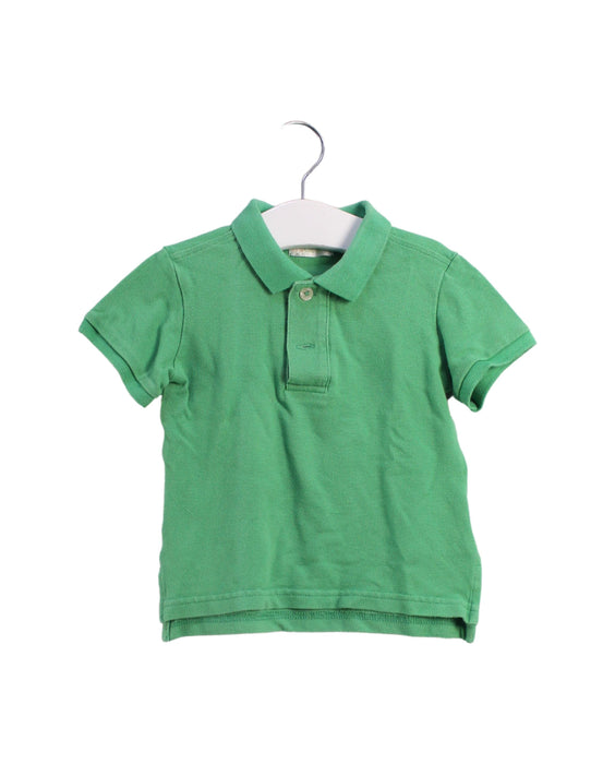 A Green Short Sleeve Polos from Mides in size 12-18M for boy. (Front View)