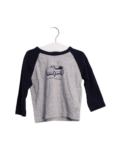 A Grey Long Sleeve Tops from Jacadi in size 6-12M for boy. (Front View)