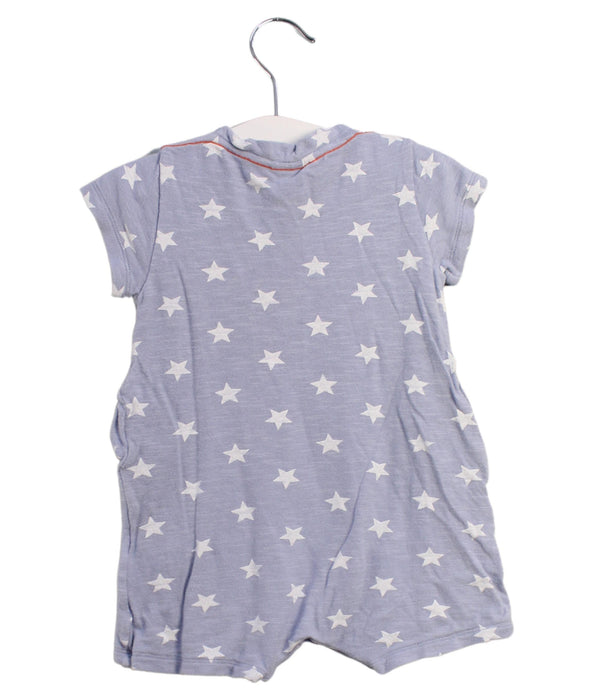 A Blue Rompers from Petit Bateau in size 6-12M for boy. (Back View)