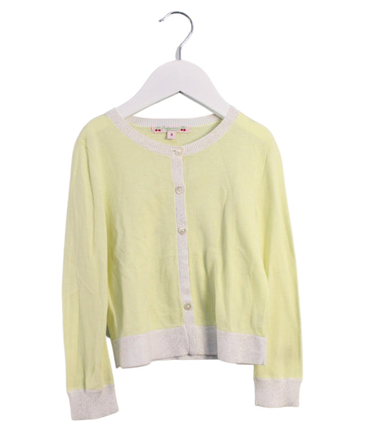 A Yellow Cardigans from Bonpoint in size 4T for girl. (Front View)