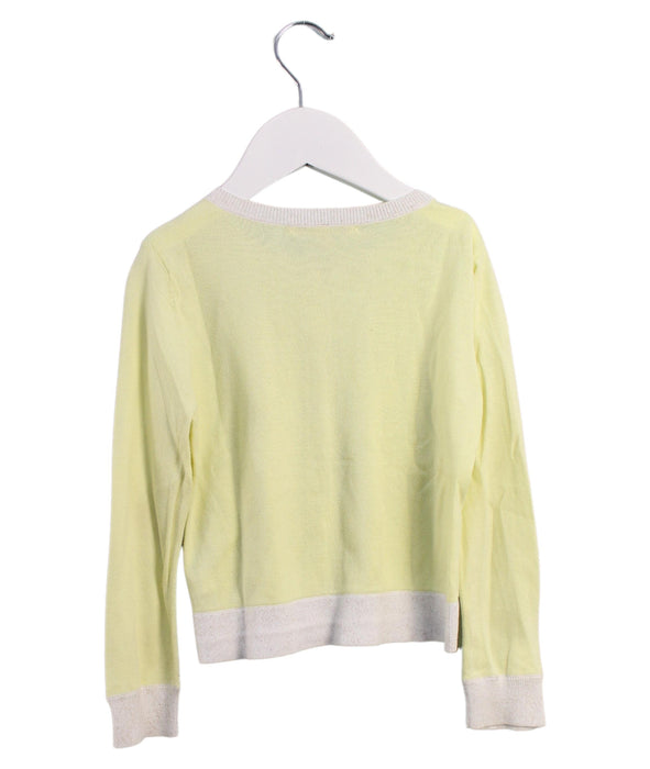 A Yellow Cardigans from Bonpoint in size 4T for girl. (Back View)