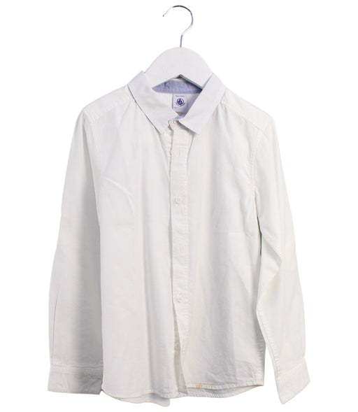 A White Shirts from Petit Bateau in size 8Y for boy. (Front View)