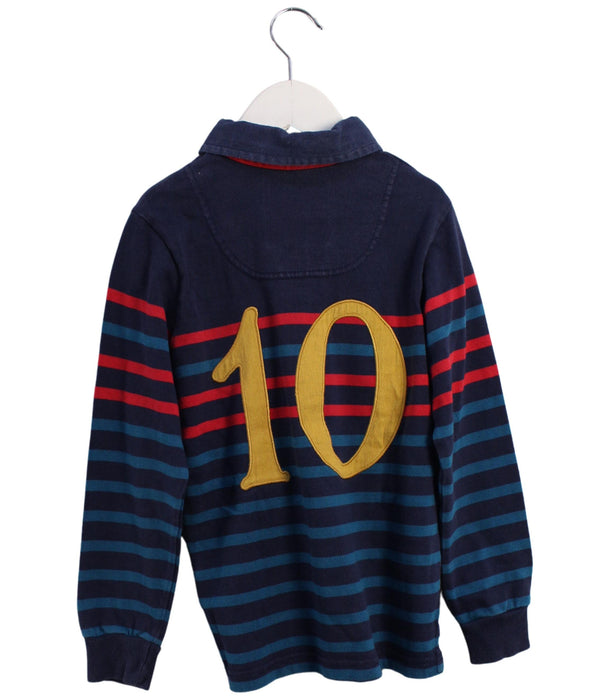 A Navy Long Sleeve Polos from Joules in size 6T for boy. (Back View)