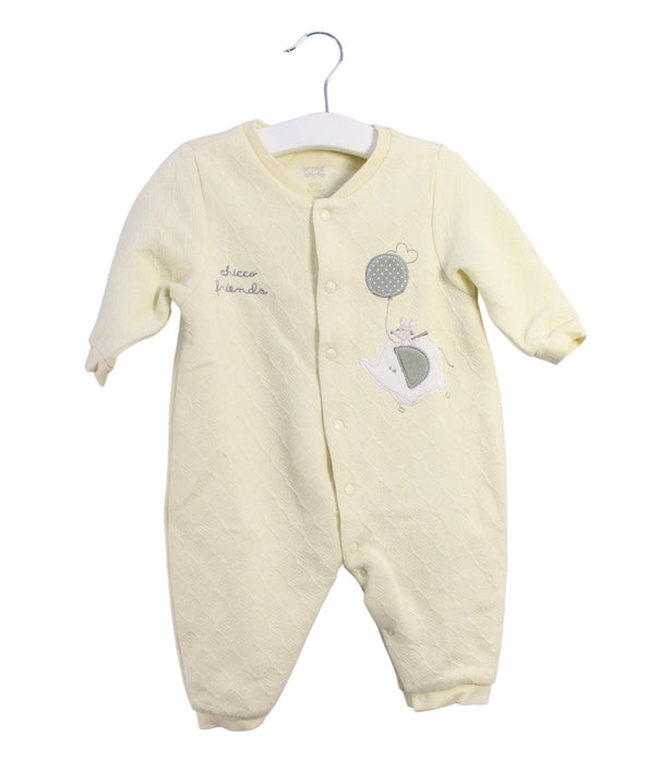 A Yellow Long Sleeve Jumpsuits from Chicco in size 3-6M for girl. (Front View)