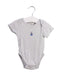 A Grey Short Sleeve Bodysuits from Purebaby in size 0-3M for girl. (Front View)