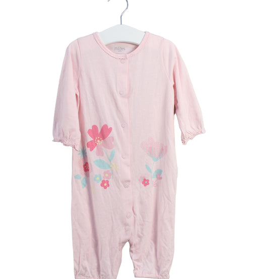 A Pink Long Sleeve Jumpsuits from Mides in size 6-12M for girl. (Front View)