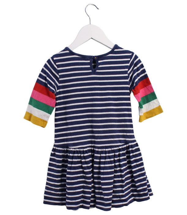 A Navy Short Sleeve Dresses from Boden in size 2T for girl. (Back View)