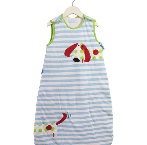A Blue Sleepsacs from The Gro Company in size 6-12M for neutral. (Front View)