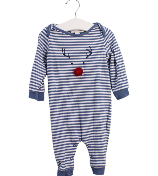 A Blue Long Sleeve Jumpsuits from The Little White Company in size 3-6M for boy. (Front View)