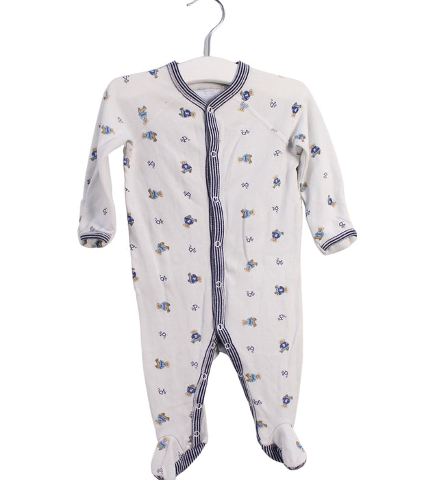 A White Onesies from Ralph Lauren in size 0-3M for boy. (Front View)