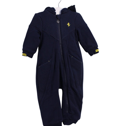 A Navy Long Sleeve Jumpsuits from Ferrari in size 0-3M for boy. (Front View)