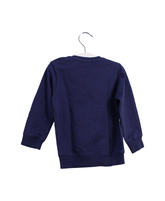 A Navy Crewneck Sweatshirts from Lilly + Sid in size 12-18M for boy. (Back View)