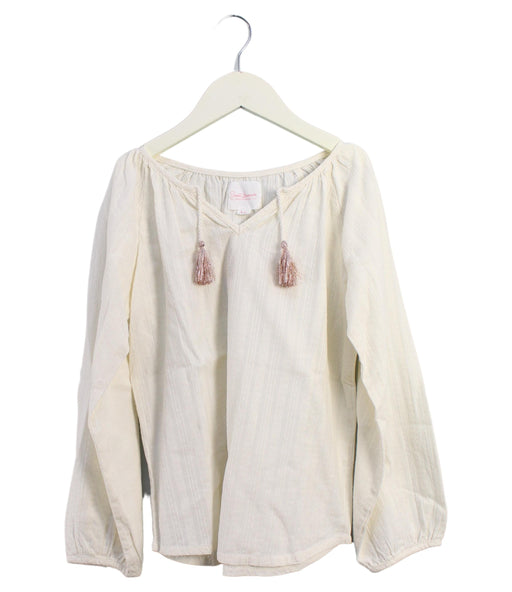 A White Long Sleeve Tops from Sunset Limonade in size 10Y for girl. (Front View)