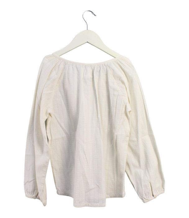 A White Long Sleeve Tops from Sunset Limonade in size 10Y for girl. (Back View)