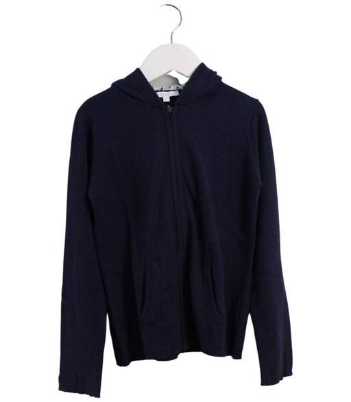 A Navy Cardigans from Jacadi in size 8Y for girl. (Front View)