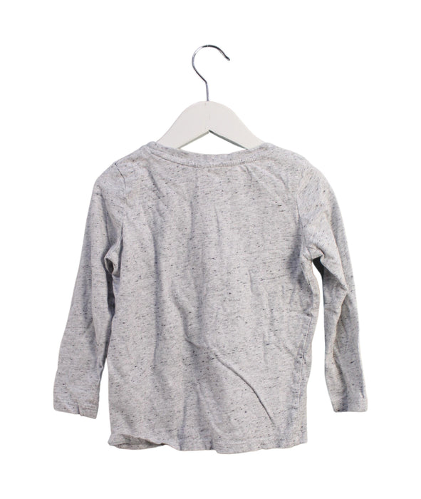 A Grey Long Sleeve Tops from Seed in size 4T for girl. (Back View)