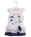 A White Sleeveless Dresses from Coccobirillo in size 6-12M for girl. (Front View)