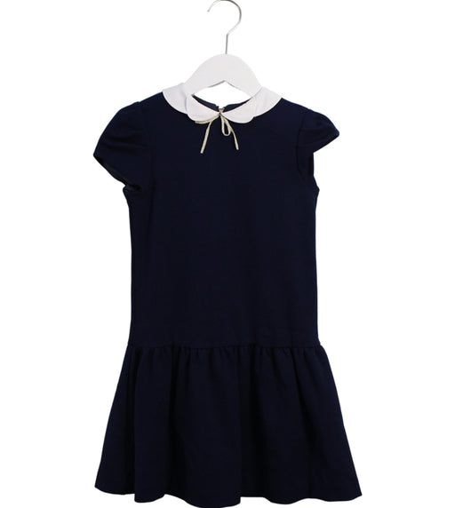 A Navy Short Sleeve Dresses from Tartine et Chocolat in size 8Y for girl. (Front View)