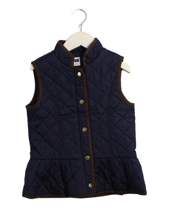 A Navy Outerwear Vests from Janie & Jack in size 5T for girl. (Front View)